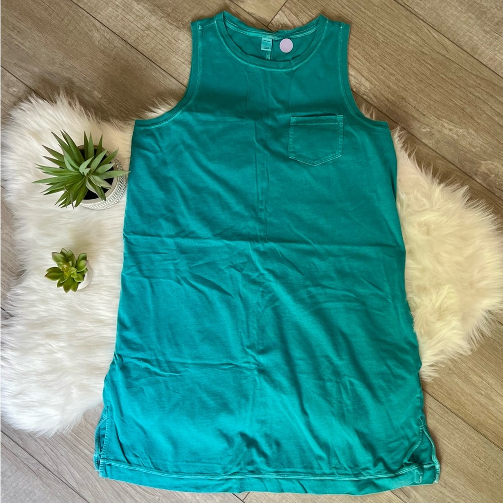 OLD NAVY | Turquoise Tank Top T-Shirt Dress (L)